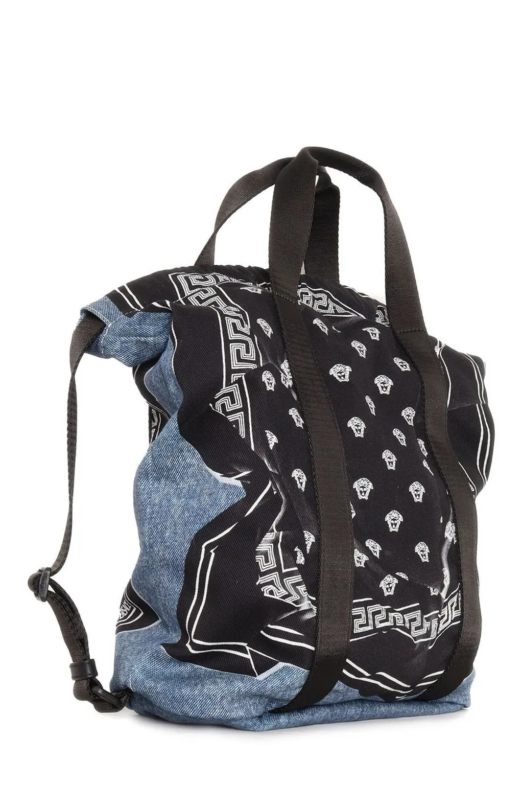 Versace Kids Medusa Bandana Kids Denim Backpack