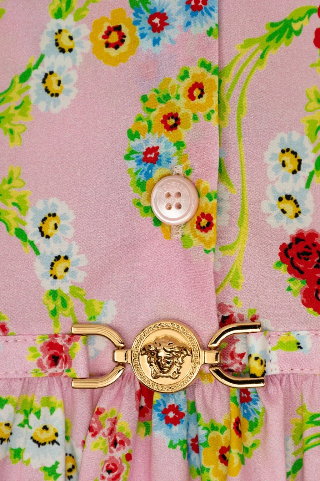 Versace Kids Floral Swirl Kids Shirt Dress