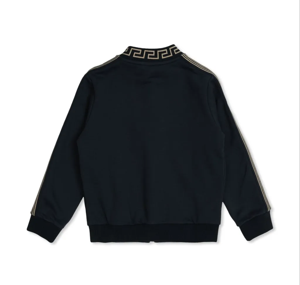 Versace Kids Greca Zip-Up Sweatshirt