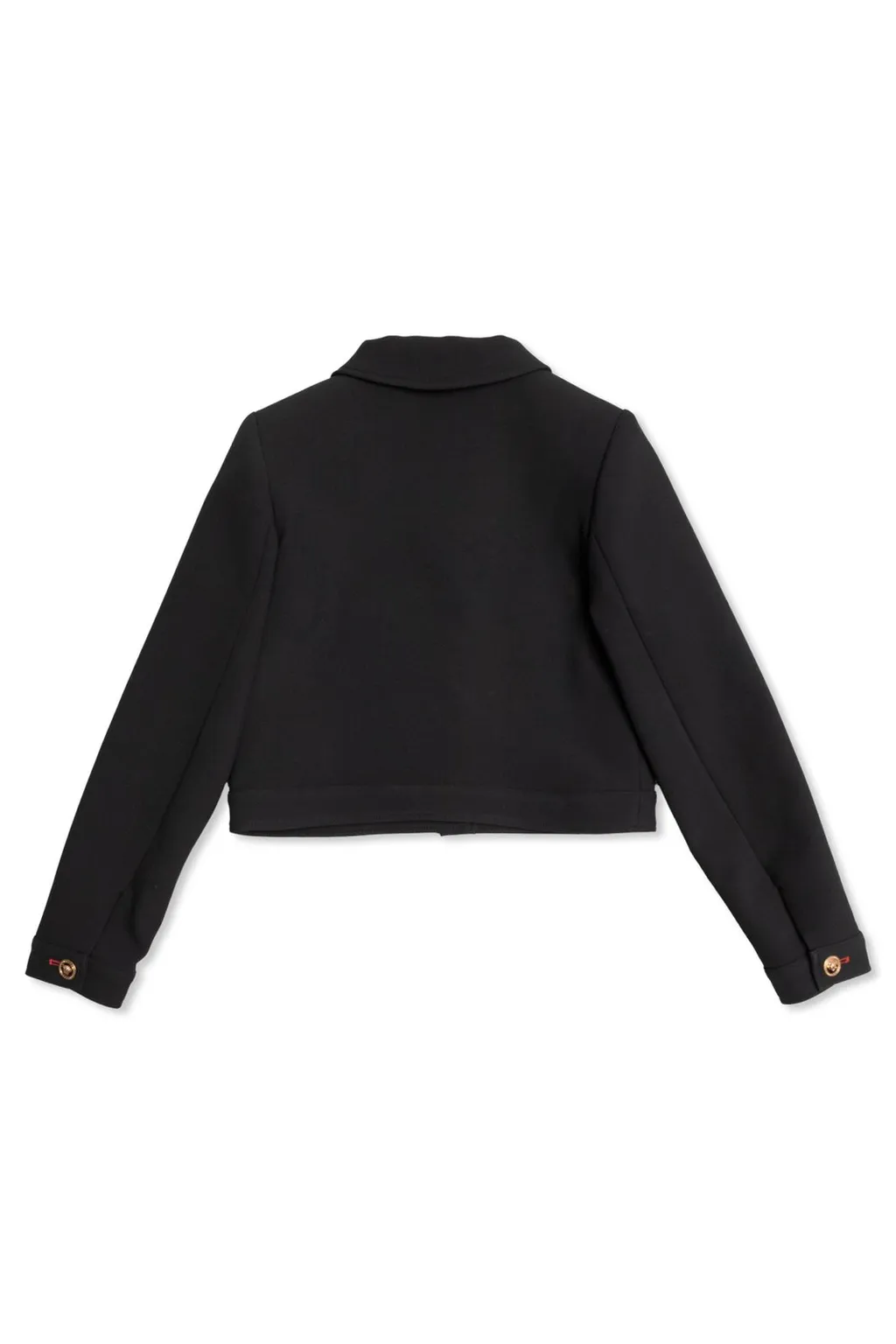 Versace Kids Logo-Engraved Flap Pocket Jacket
