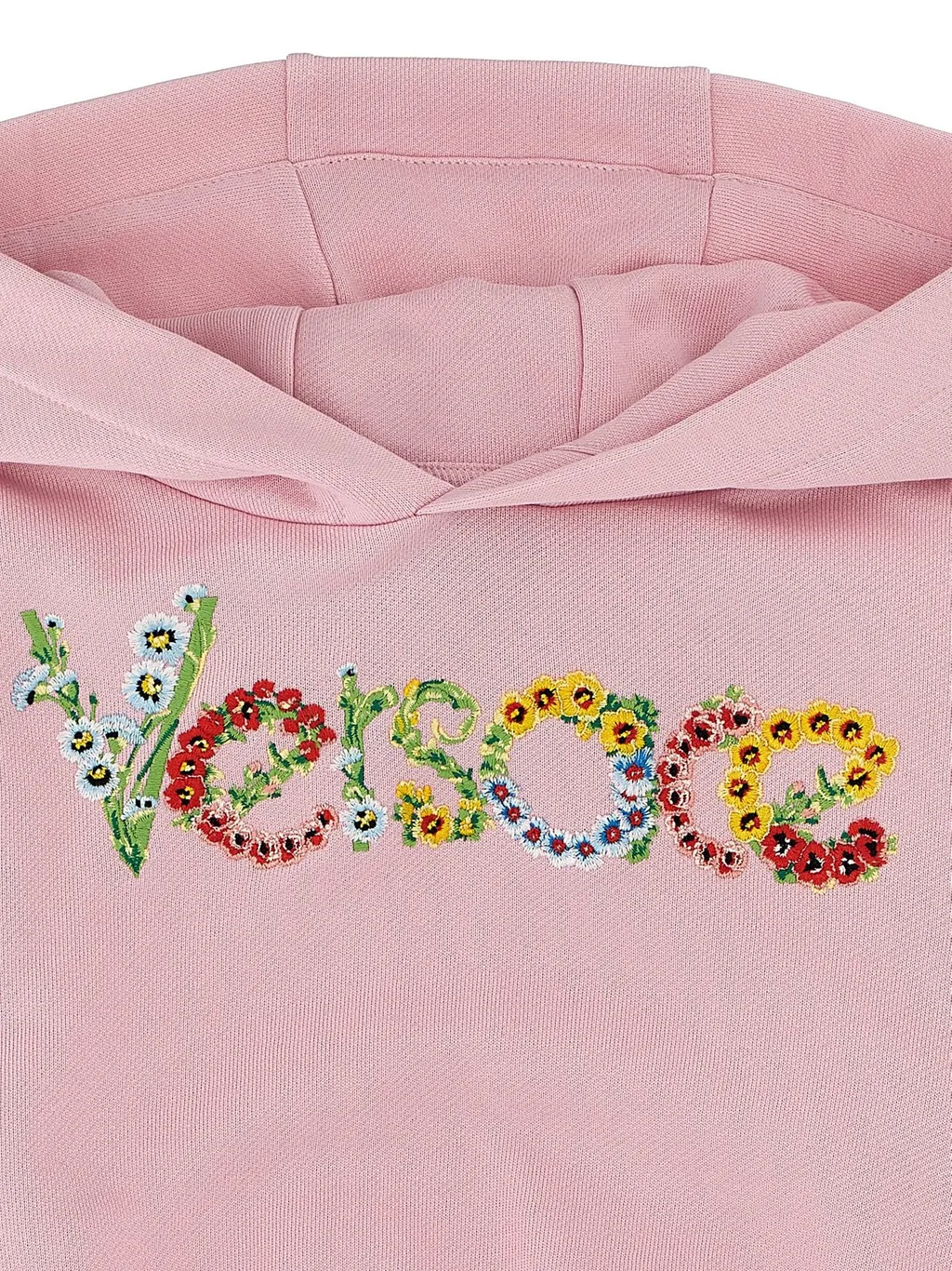 Versace Kids Embroidered Floral Logo Kids Hoodie
