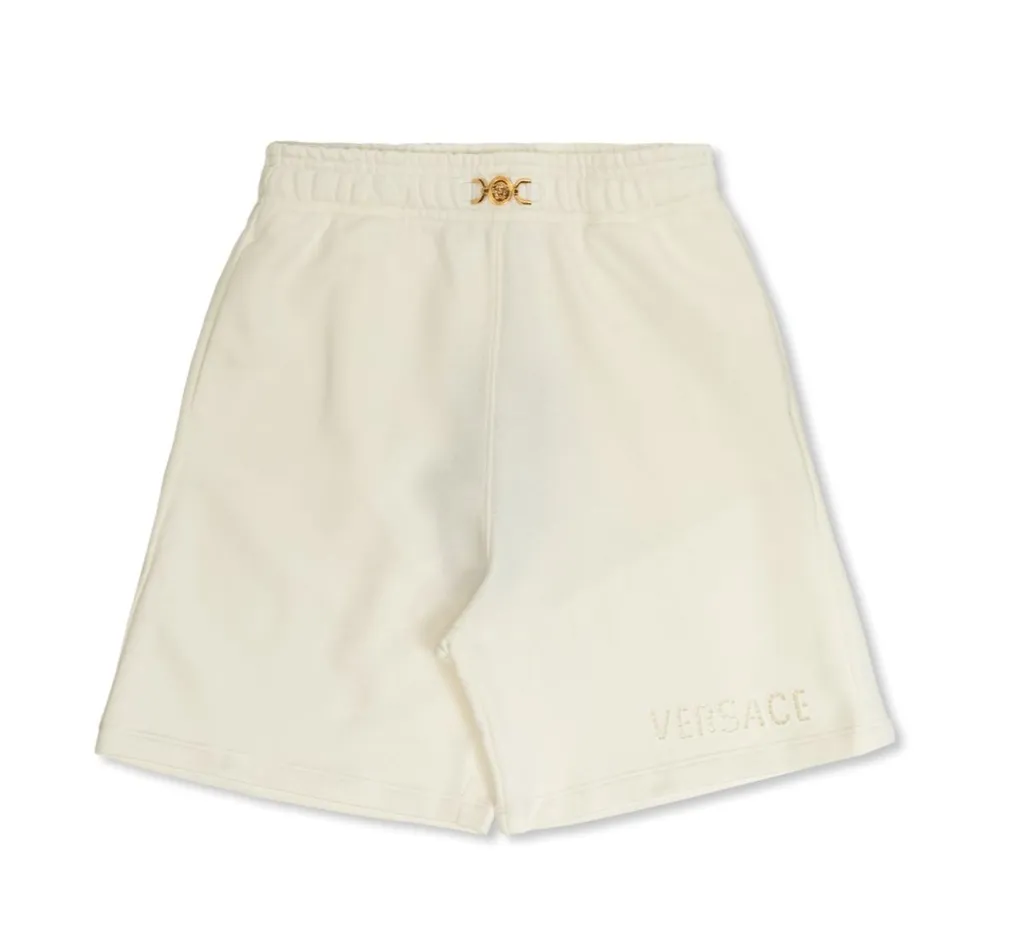Versace Kids Embroidered Sangallo Sweat Shorts