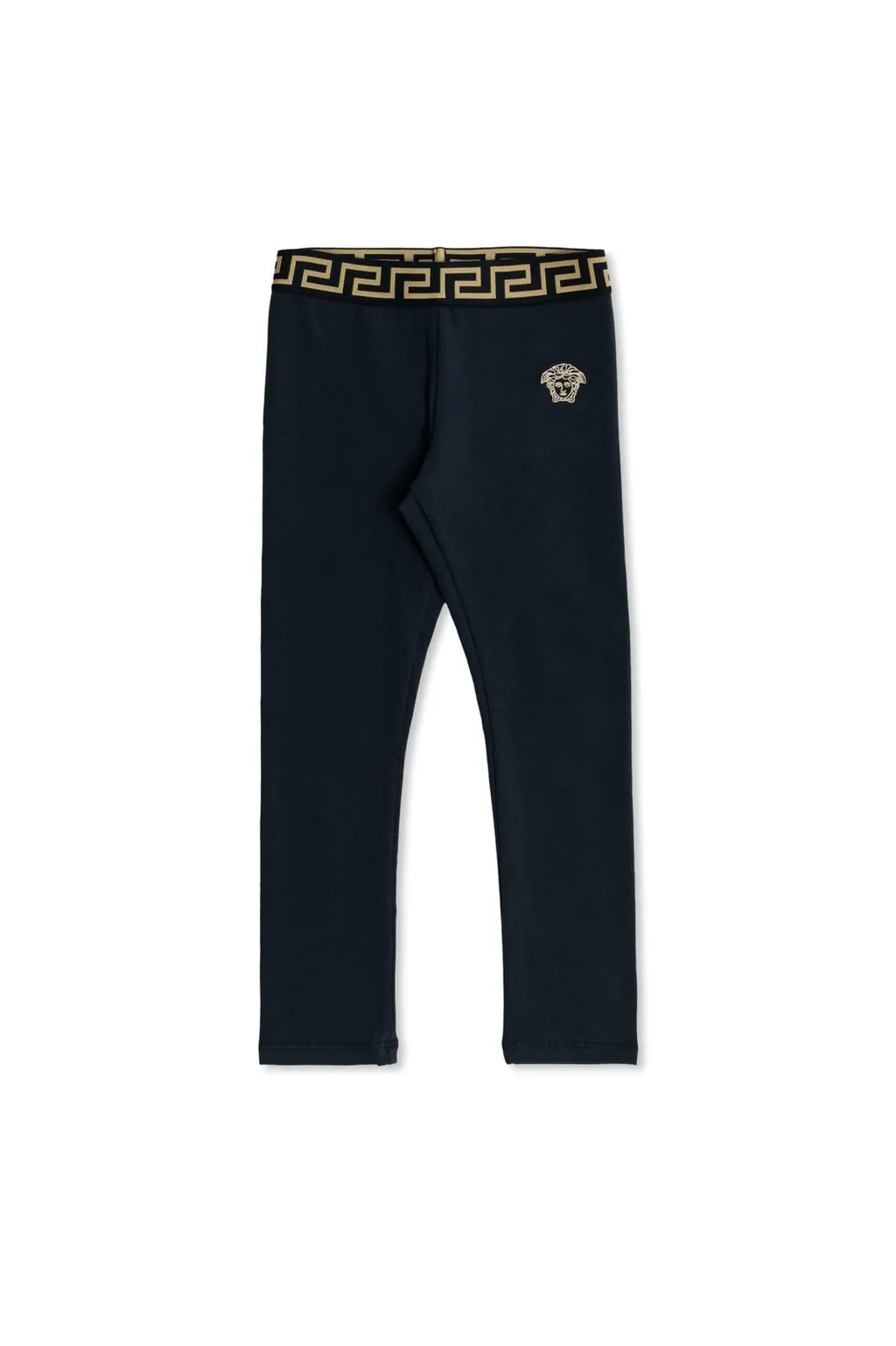Versace Kids Logo Embroidered Straight-Leg Leggings