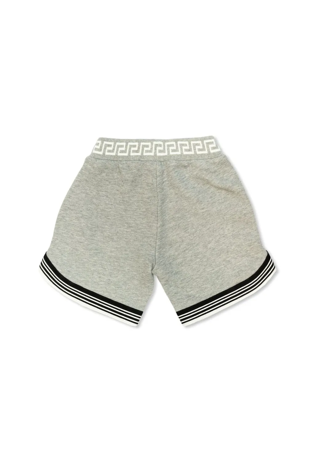 Versace Kids Greca Embroidered Elastic Waist Shorts