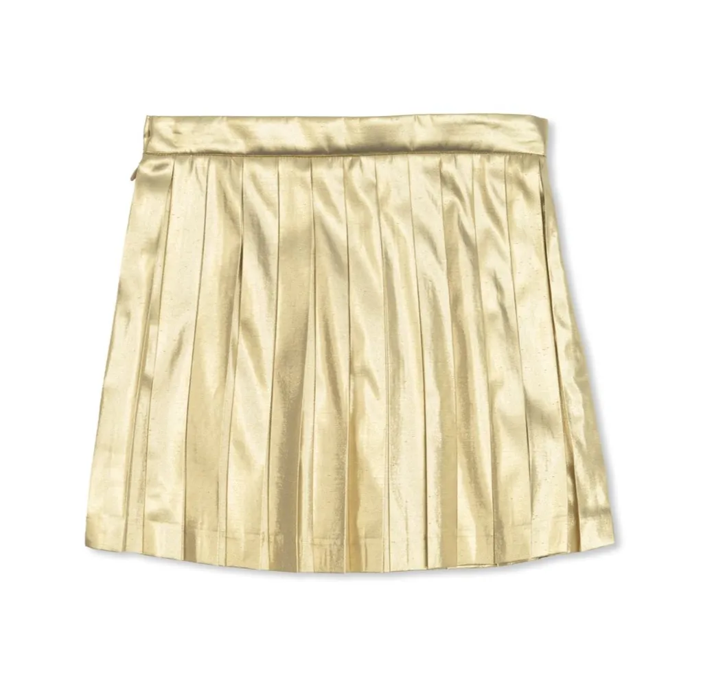Versace Kids Medusa Head Plaque Pleated Skirt
