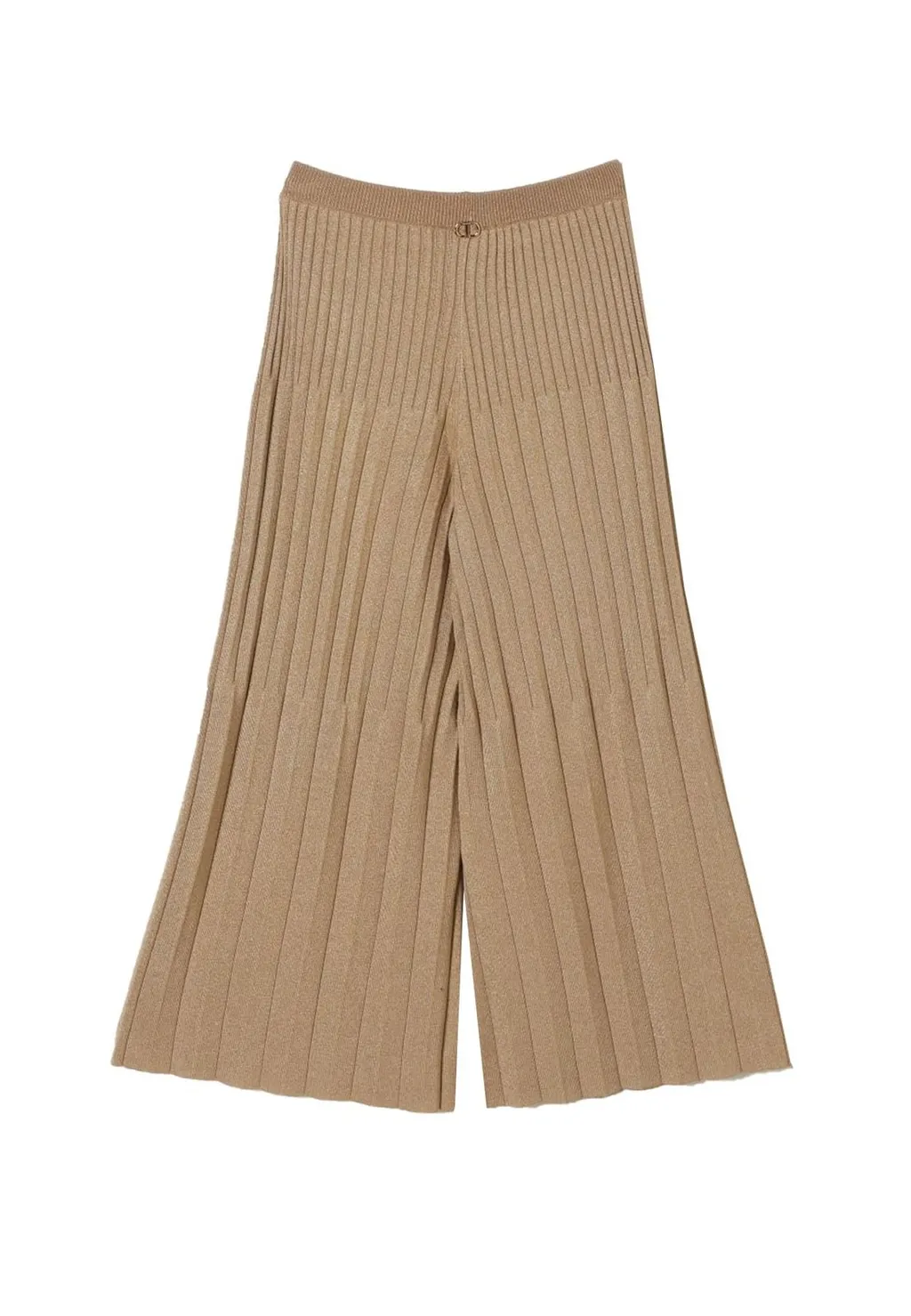 Twinset Kids Ribbed Wide-Leg Trousers