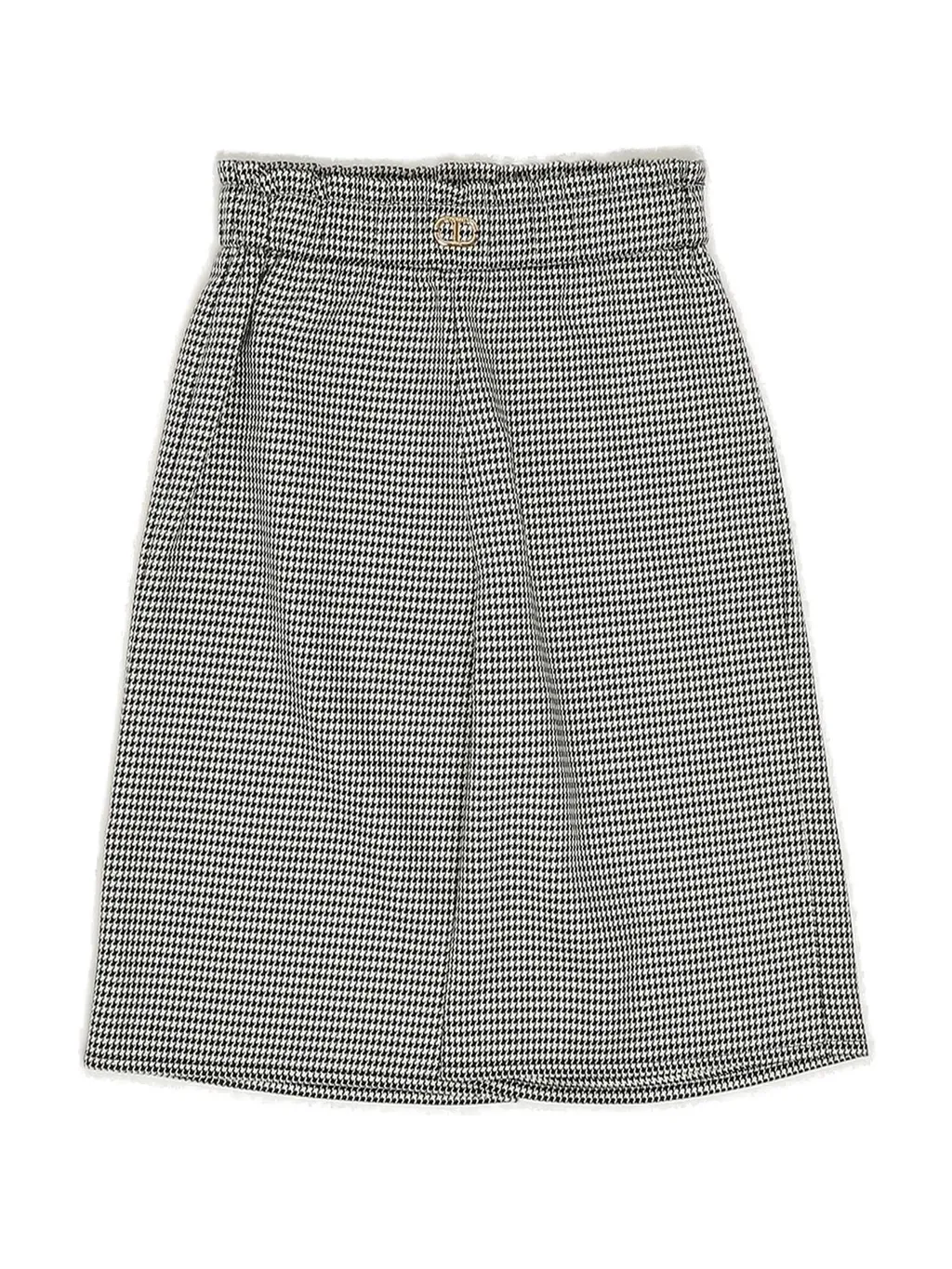 Twinset Kids Houndstooth Button Detailed Trousers