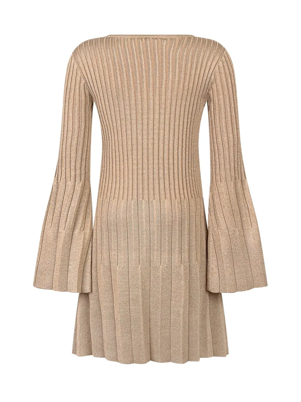 Twinset Kids Ribbed Flared-Sleeve Dress