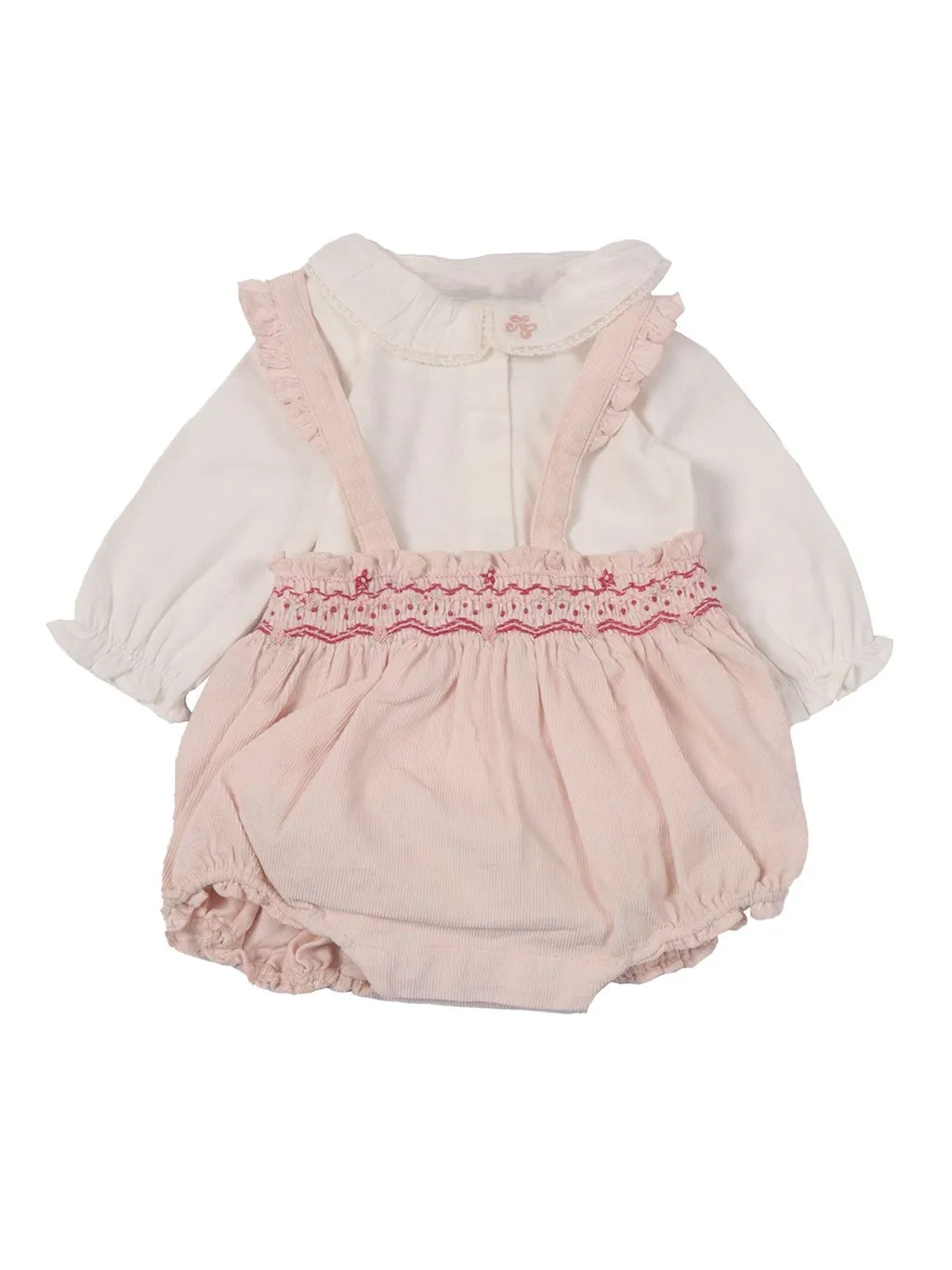 Tartine Et Chocolat Ruffled-Detail Smocked Waist Romper