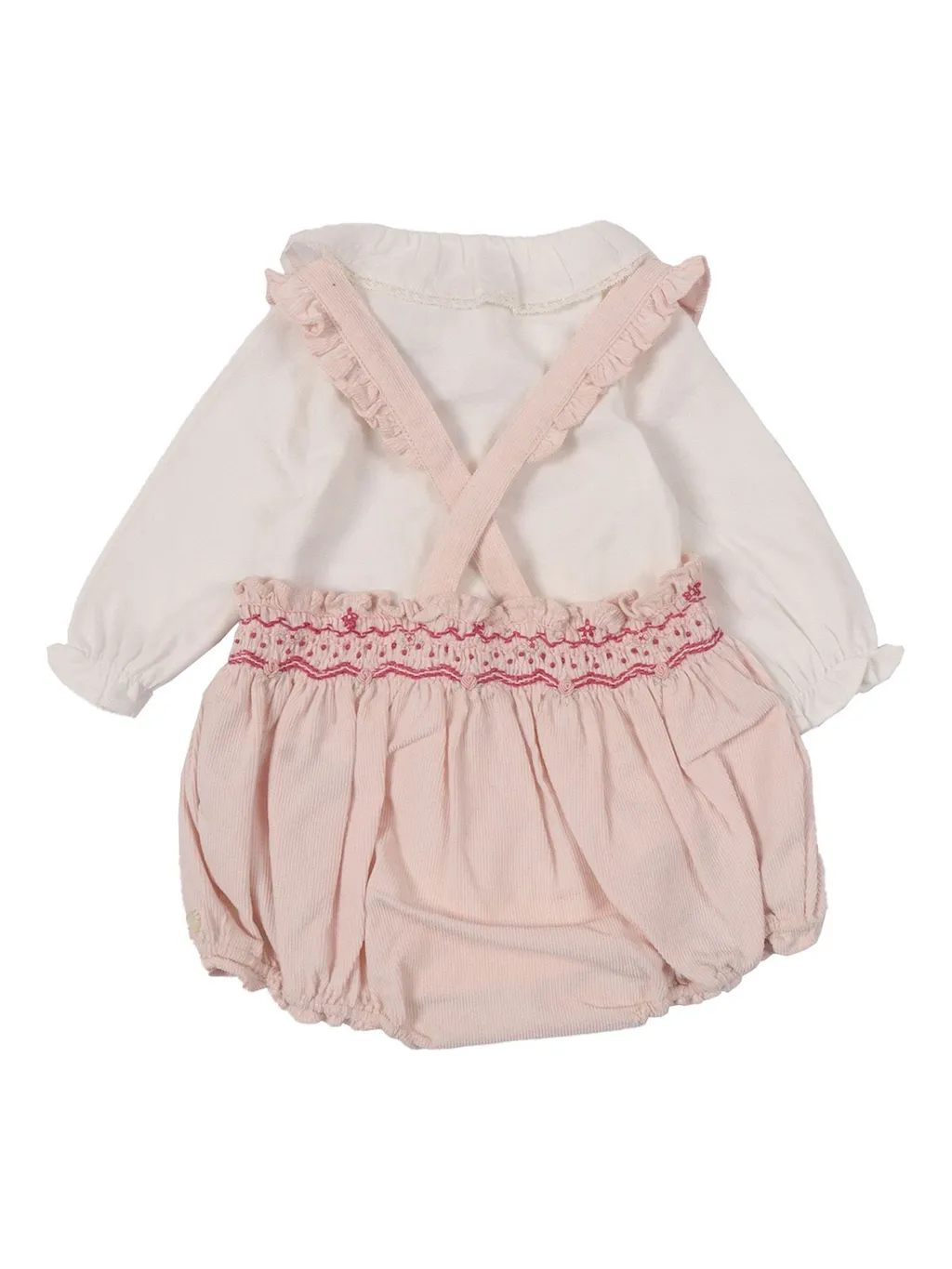 Tartine Et Chocolat Ruffled-Detail Smocked Waist Romper