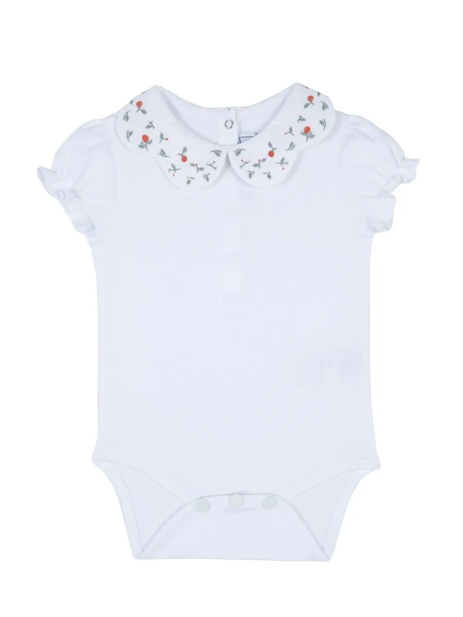 Tartine Et Chocolat Embroidered Collar Top