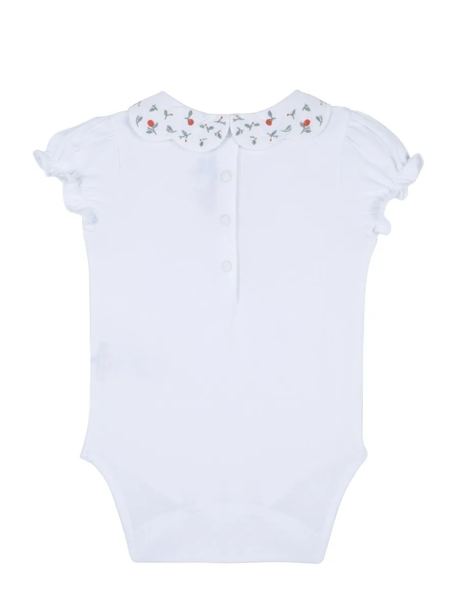 Tartine Et Chocolat Embroidered Collar Top