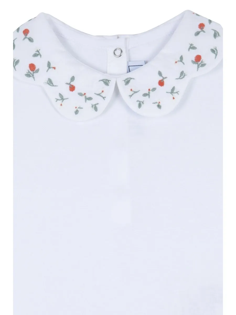 Tartine Et Chocolat Embroidered Collar Top