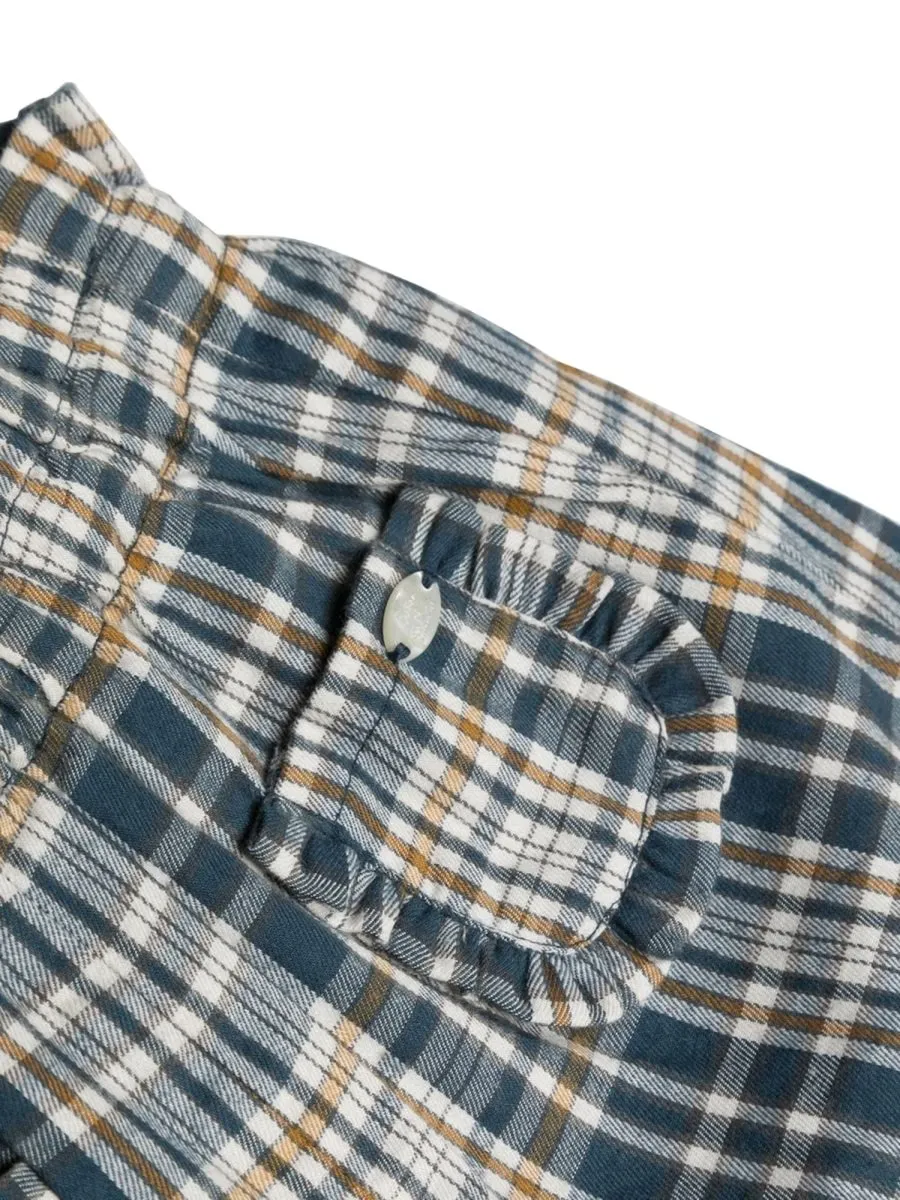 Tartine Et Chocolat Plaid Ruffle Shorts