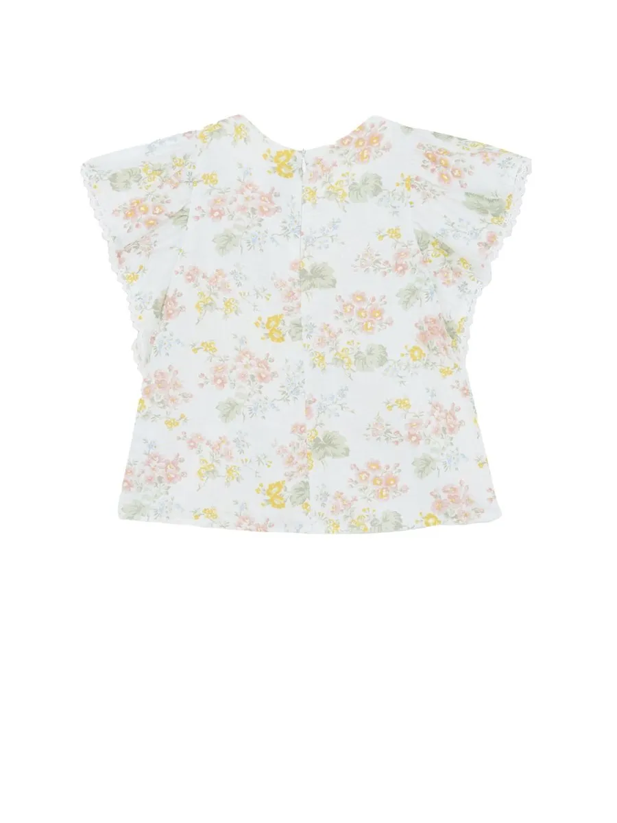 Tartine Et Chocolat Floral Ruffle Top