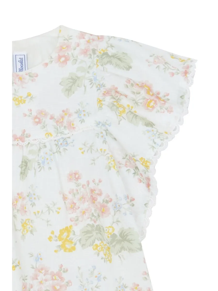 Tartine Et Chocolat Floral Ruffle Top