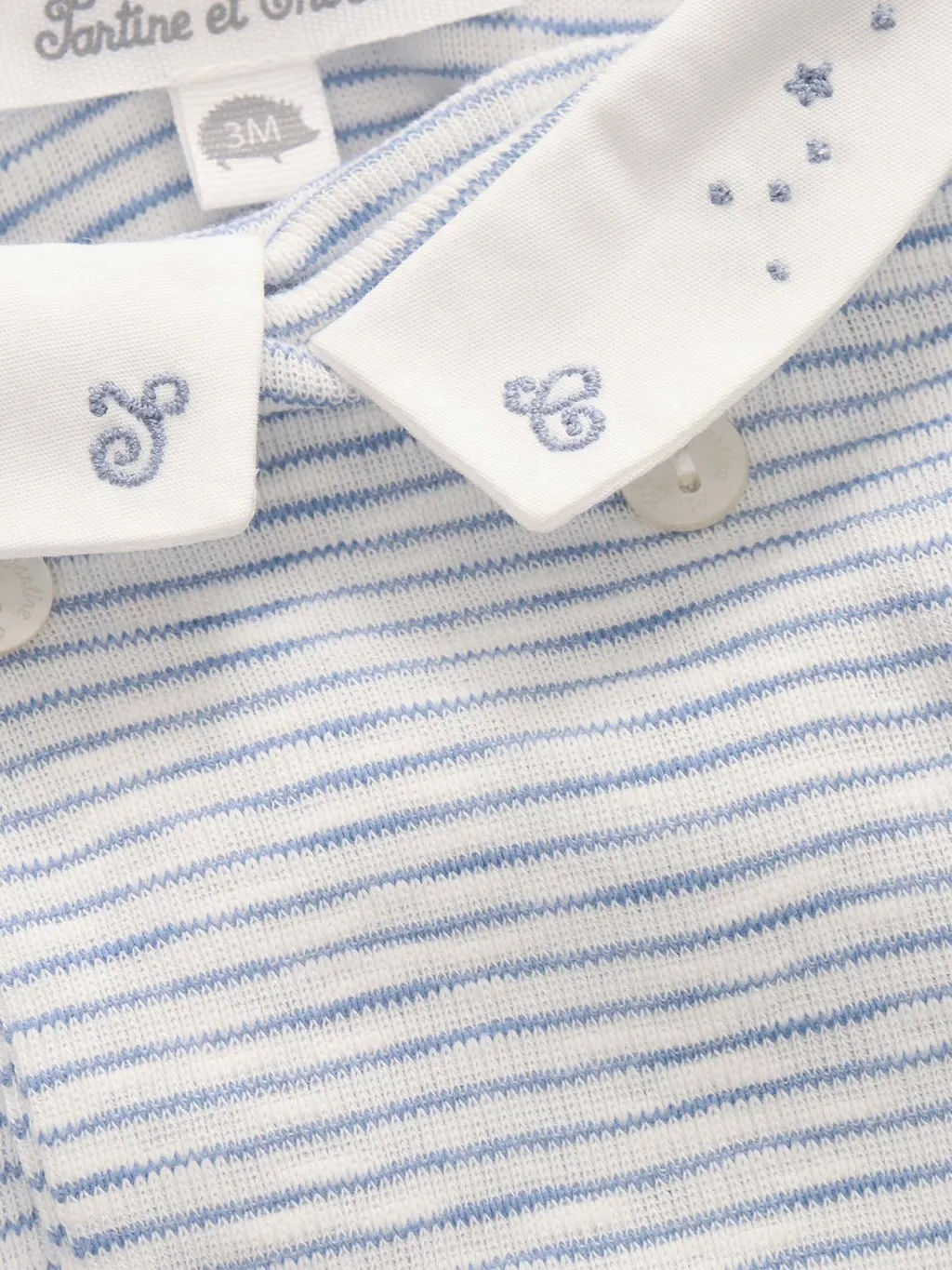 Tartine Et Chocolat Striped Knitted Onesie Pajamas