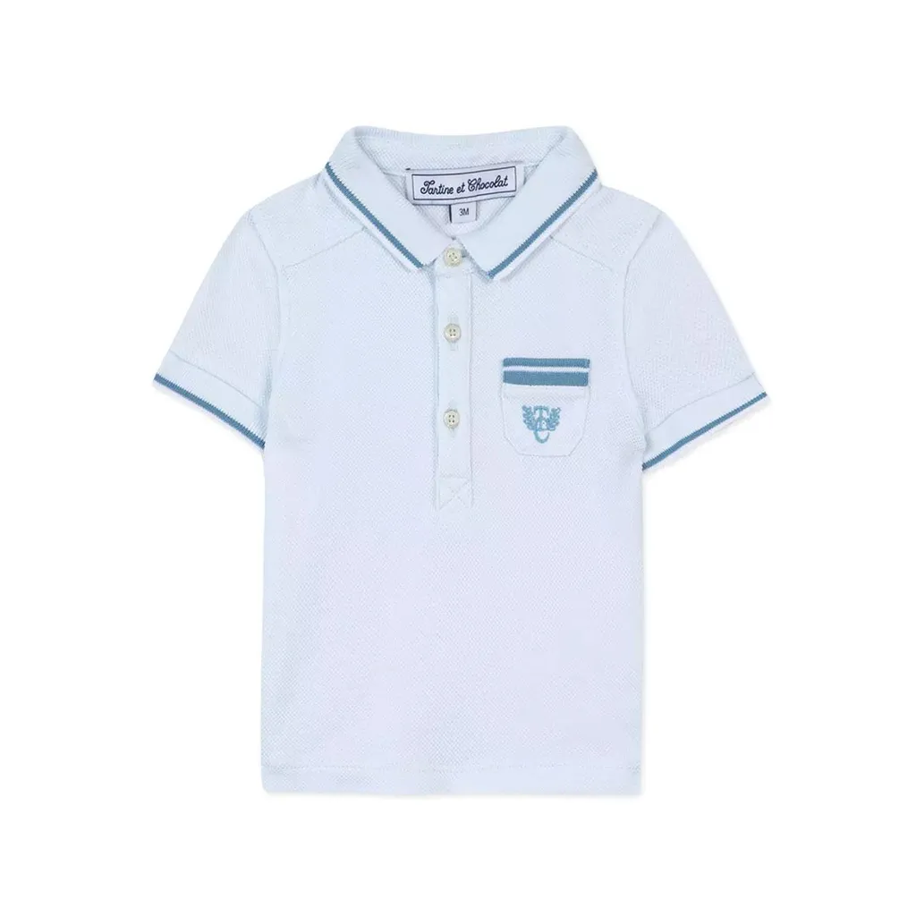 Tartine Et Chocolat Logo-Embroidered Striped Polo Shirt