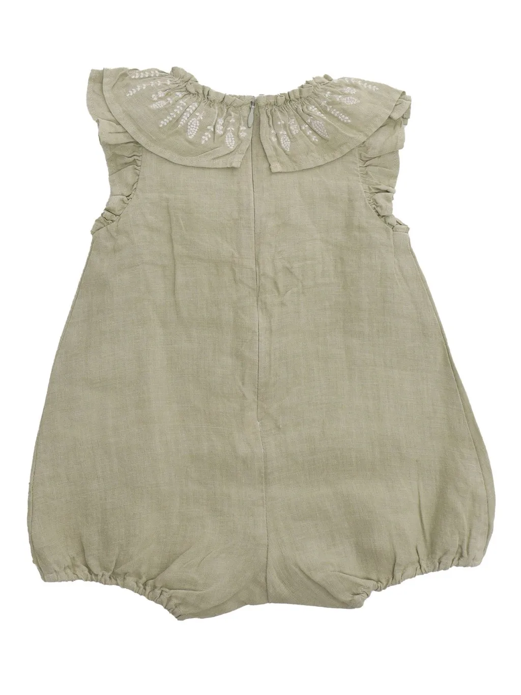 Tartine Et Chocolat Floral-Embroidered Ruffled Jumpsuit