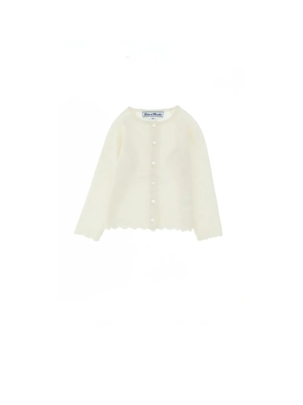 Tartine Et Chocolat Scallop Edge Buttoned Cardigan