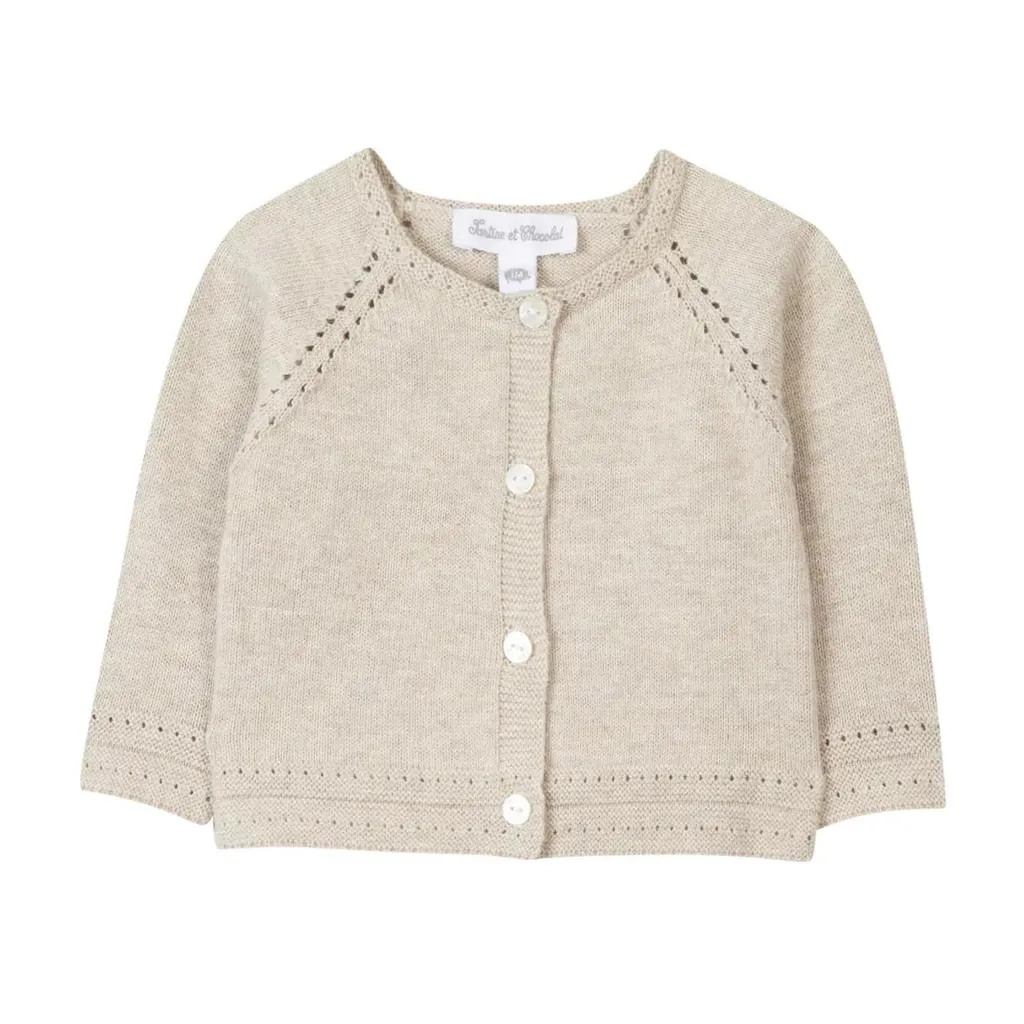 Tartine Et Chocolat Perforated Detailed Buttoned Cardigan