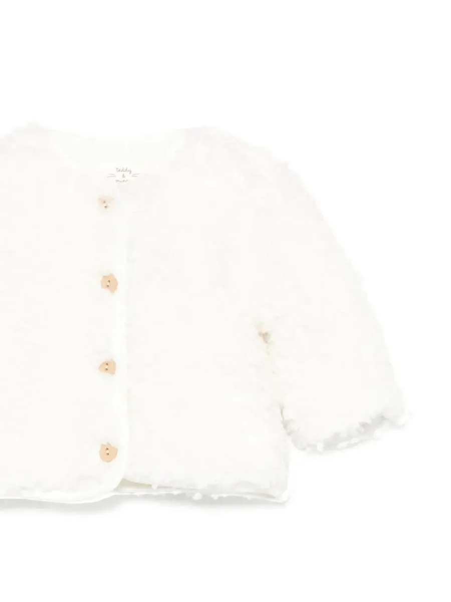 Teddy & Minou Button-Front Faux Fur Coat
