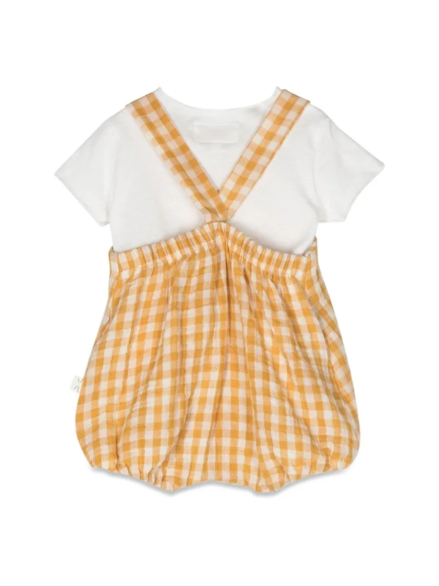Teddy & Minou Checkered Playsuit With Tee