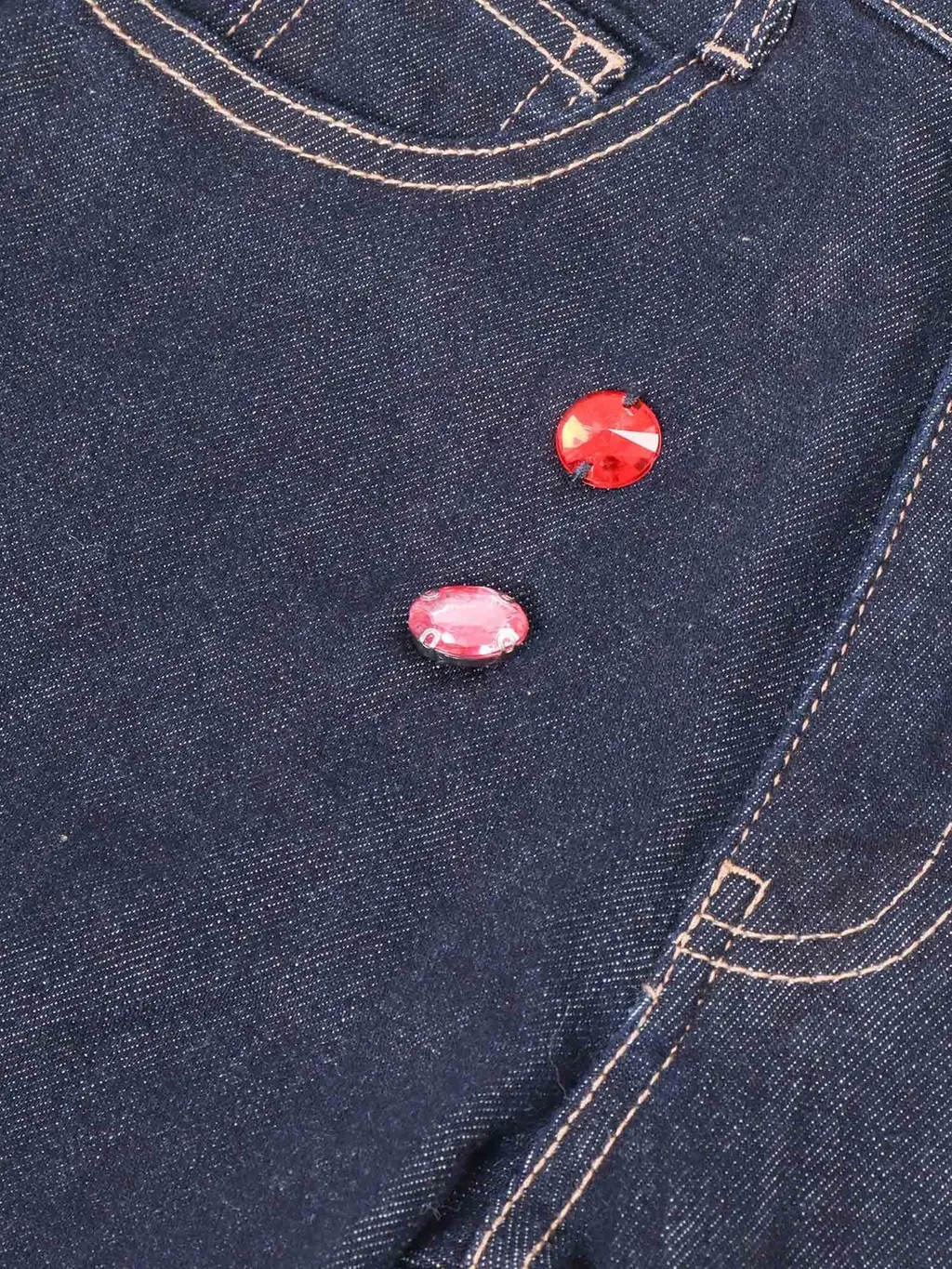 The Marc Jacobs Kids Straight Leg Embellished Denim Jeans