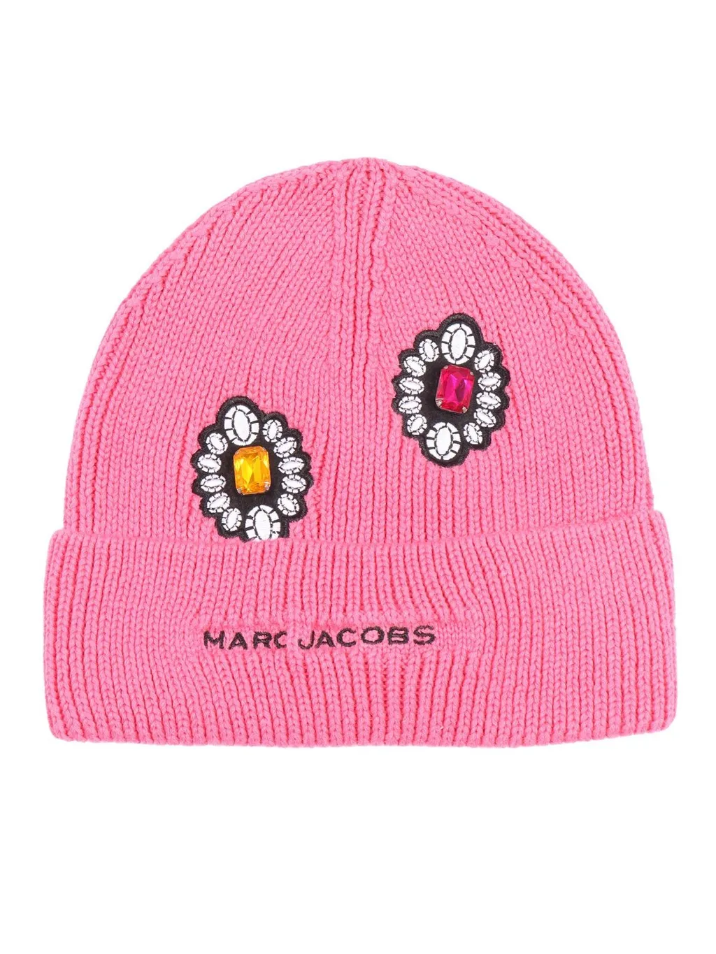 The Marc Jacobs Kids Logo Embroidered Knitted Beanie