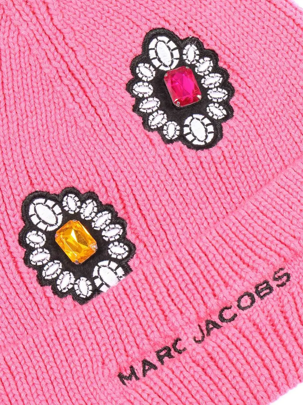 The Marc Jacobs Kids Logo Embroidered Knitted Beanie