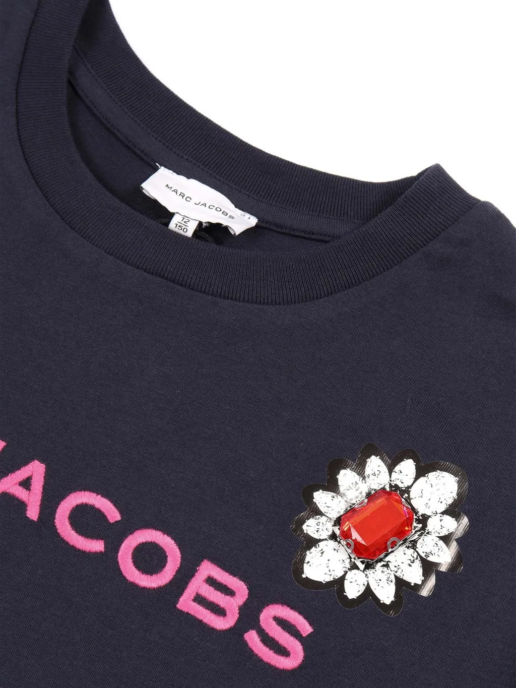 The Marc Jacobs Kids Logo-Embroidered Crewneck T-Shirt