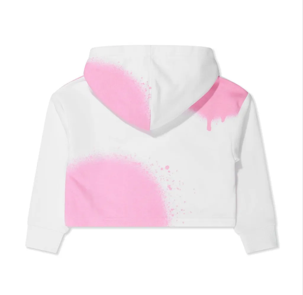 The Marc Jacobs Kids Logo Printed Cropped Hoodie