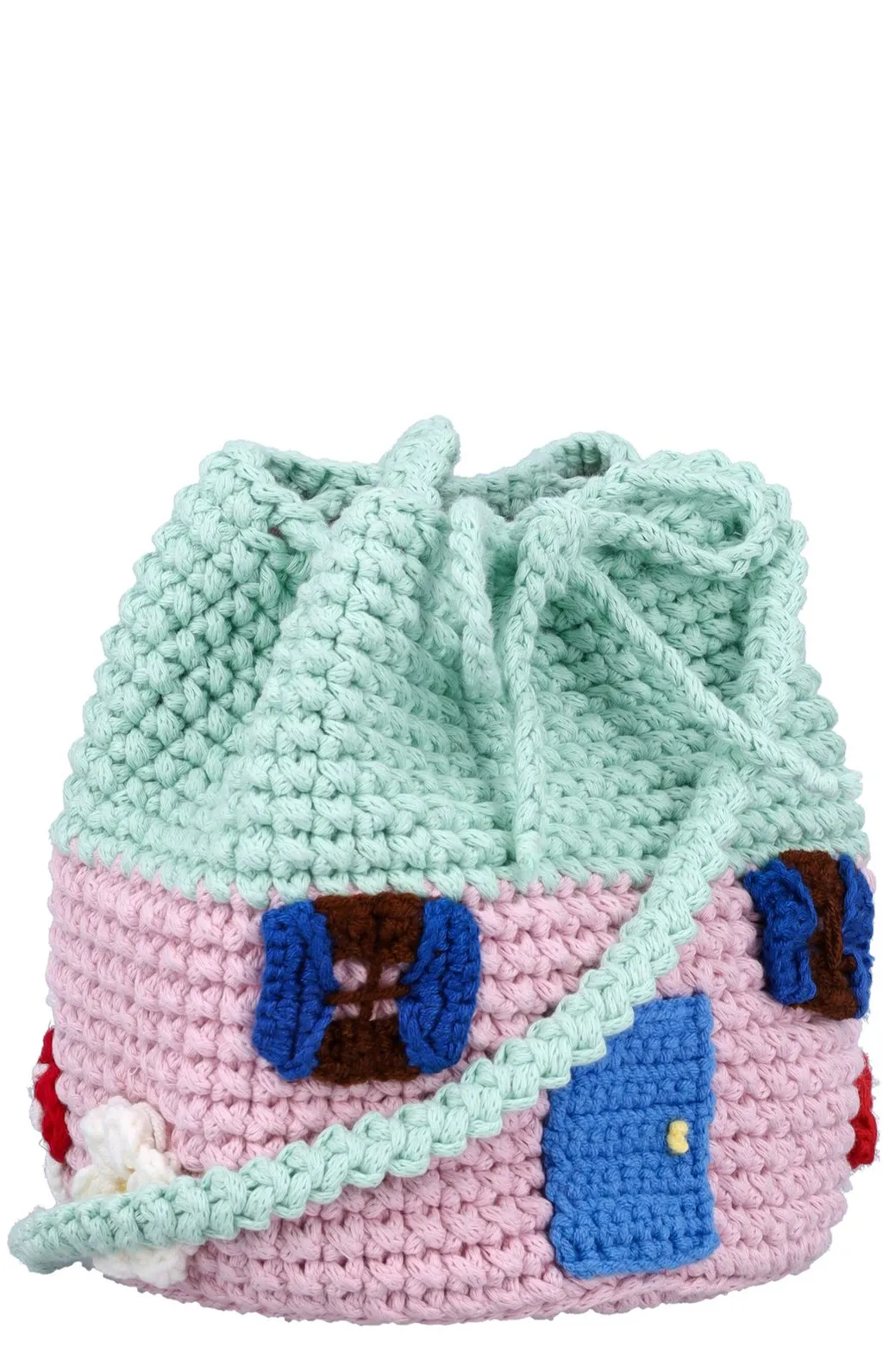 Stella Mccartney Kids Toadstool House Crocheted Crossbody Bag