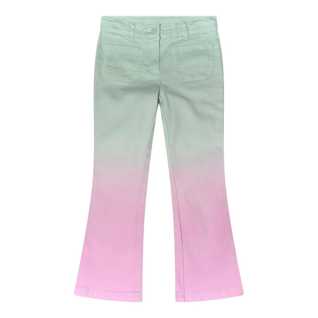 Stella Mccartney Kids Logo Patch Flared Jeans