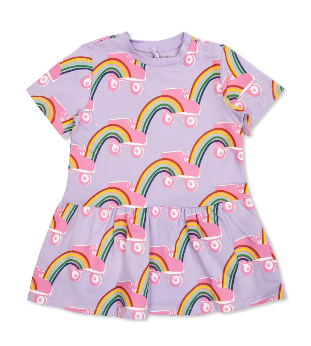 Stella Mccartney Kids All-Over Patterned Crewneck Dress