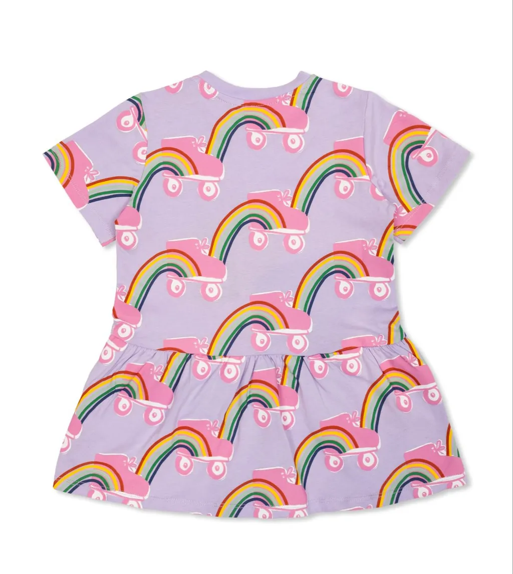 Stella Mccartney Kids All-Over Patterned Crewneck Dress
