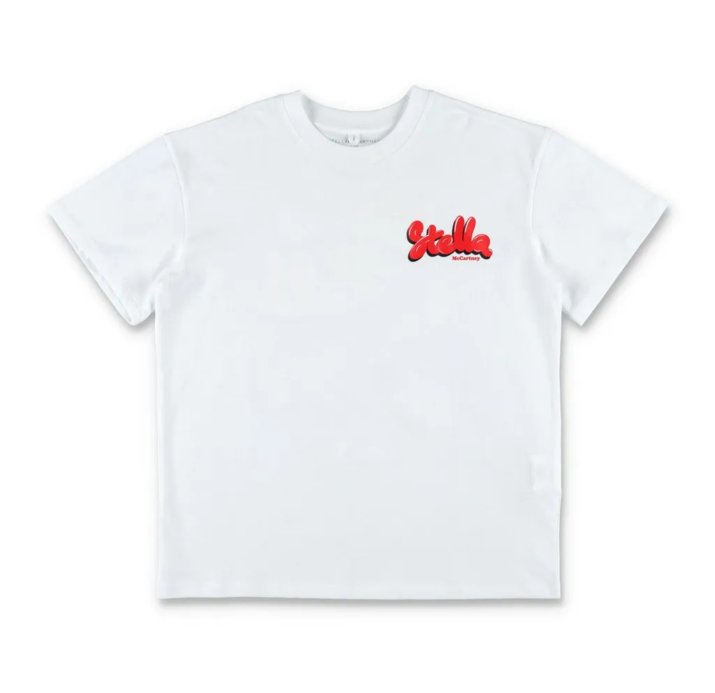 Stella Mccartney Kids Logo Printed Crewneck T-Shirt