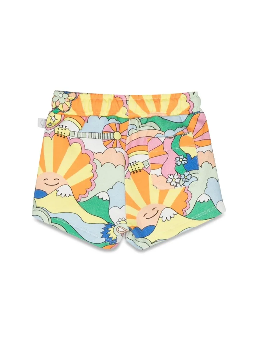 Stella Mccartney Kids Graphic-Printed Drawstring Mini Shorts