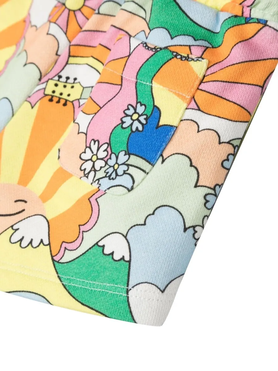 Stella Mccartney Kids Graphic-Printed Drawstring Mini Shorts