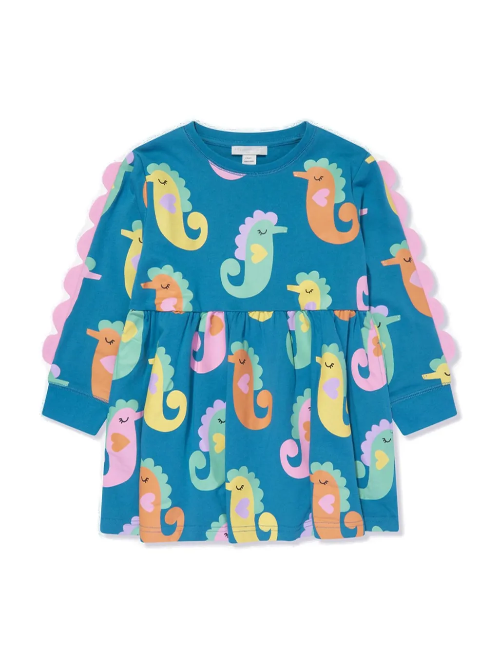 Stella Mccartney Kids Seahorse-Printed Crewneck Dress