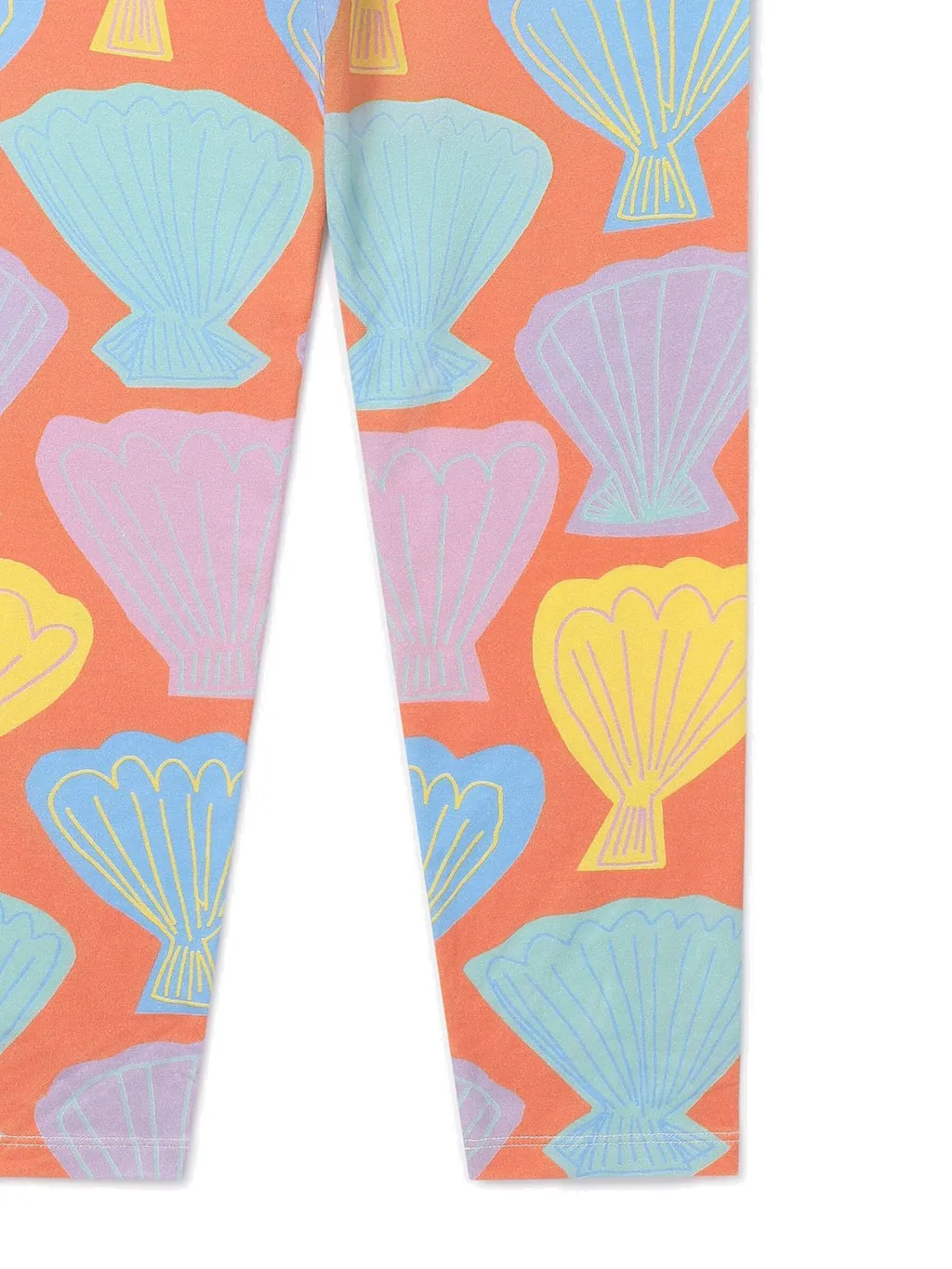 Stella Mccartney Kids Seashell-Printed Stretched Leggings