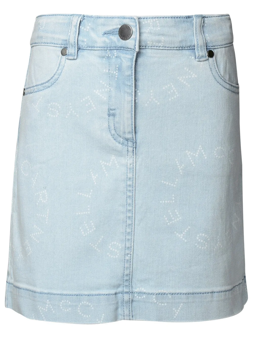 Stella Mccartney Kids Medallion Logo Denim Skirt