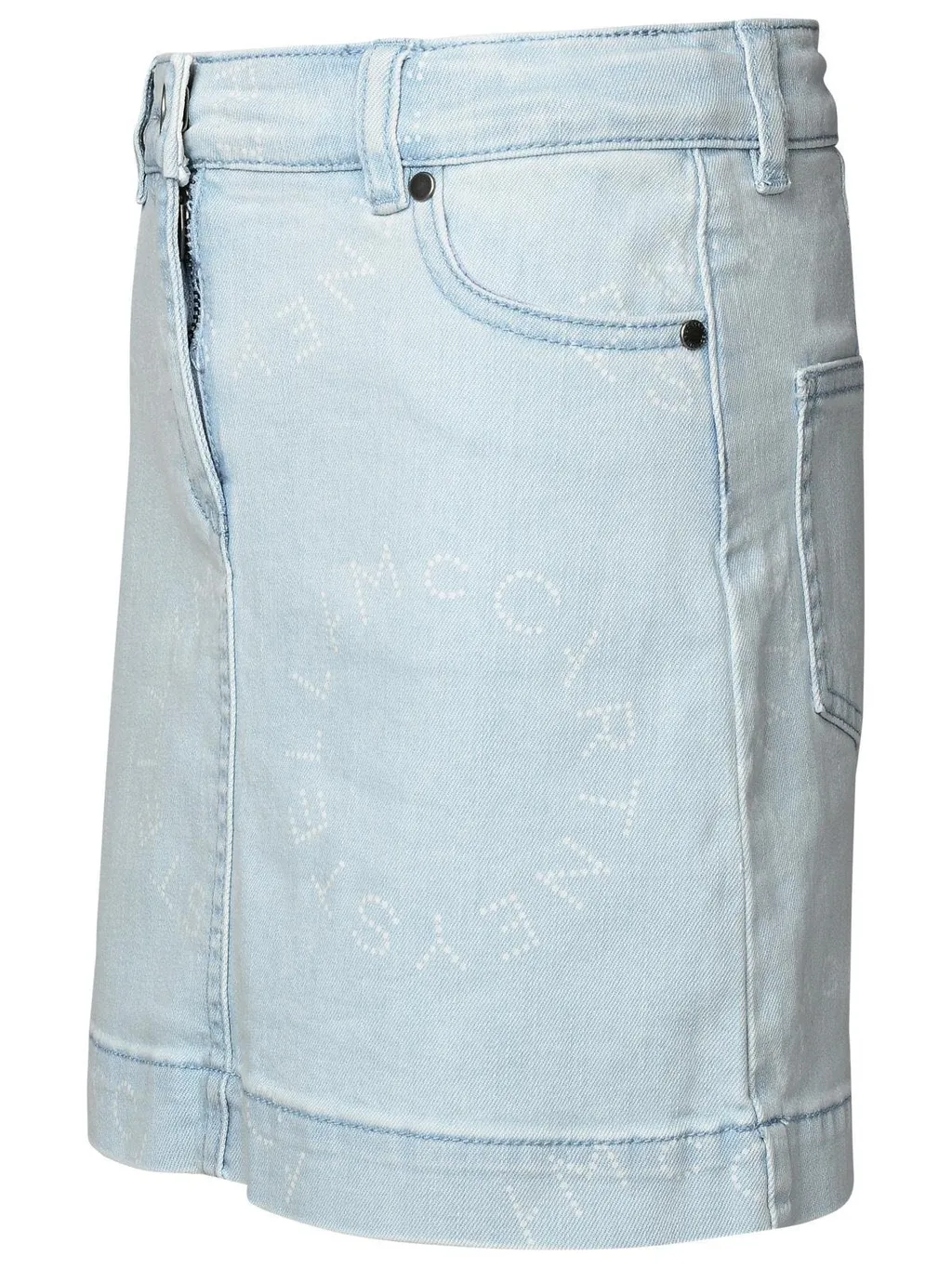 Stella Mccartney Kids Medallion Logo Denim Skirt