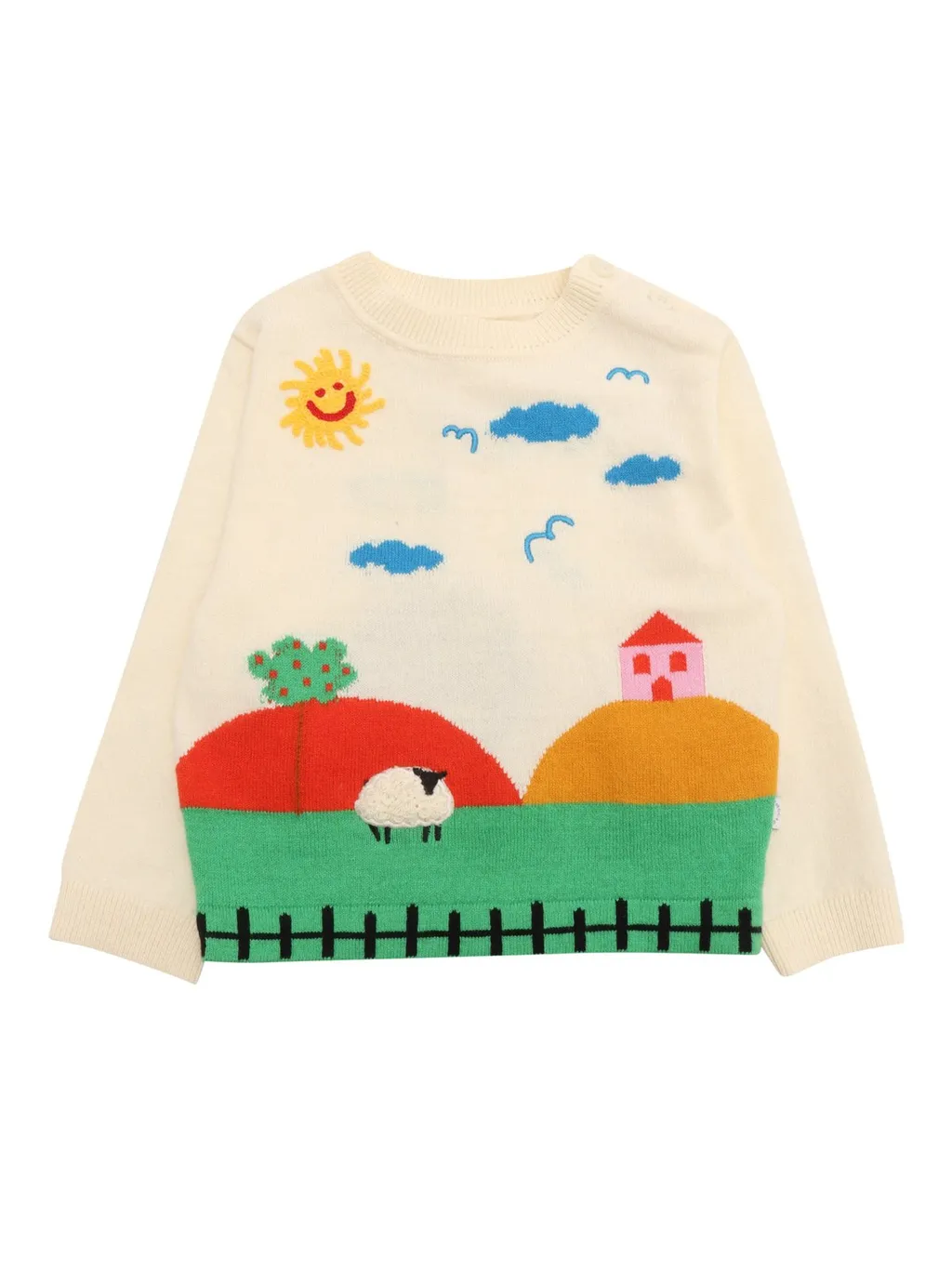 Stella Mccartney Kids Pattern Intarsia-Knit Crewneck Jumper