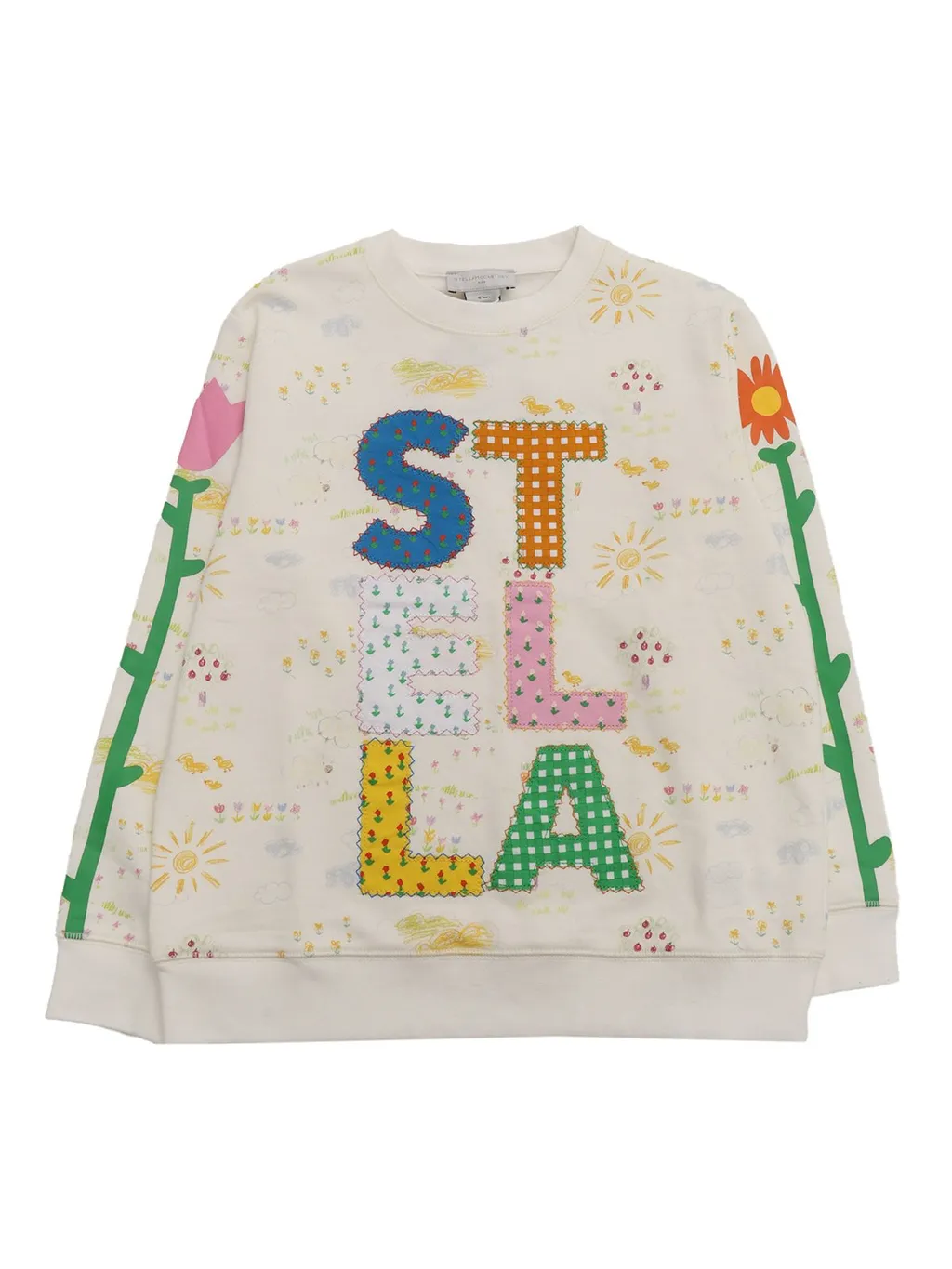 Stella Mccartney Kids Logo Patch Creweneck Sweatshirt