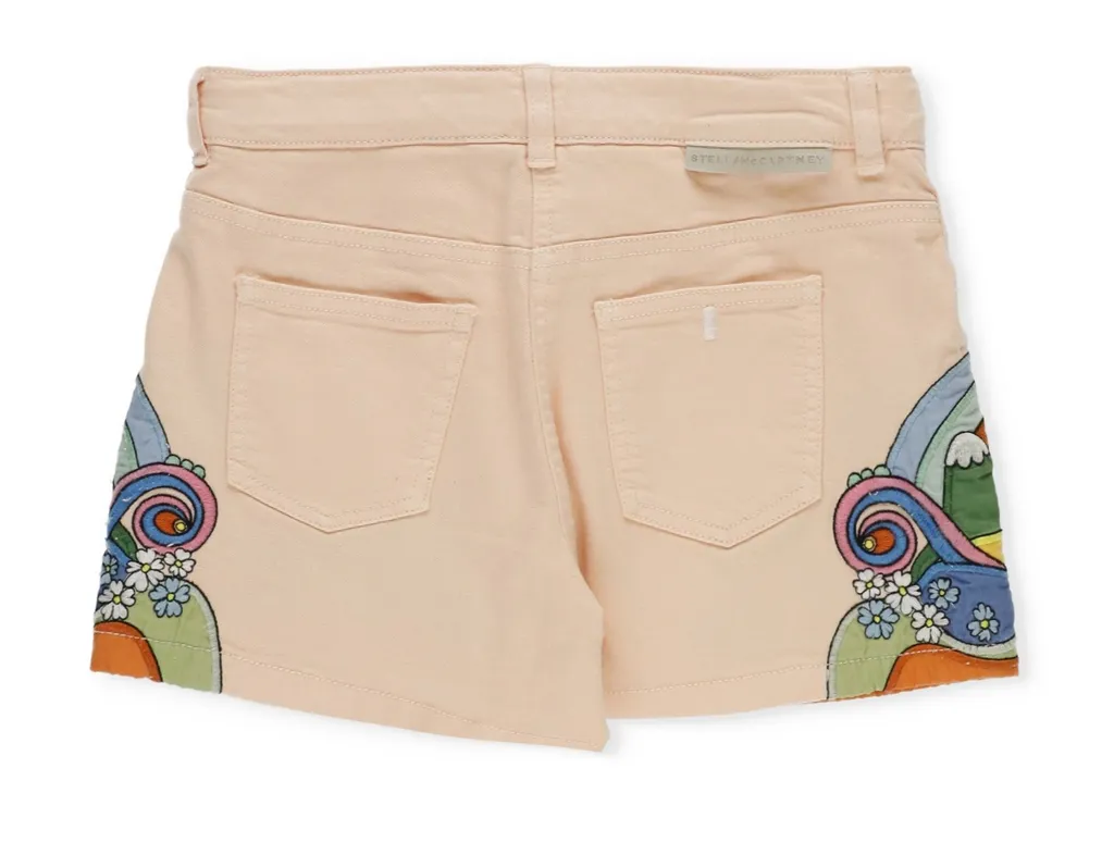 Stella Mccartney Kids Belt-Looped Love To Dream Printed Shorts
