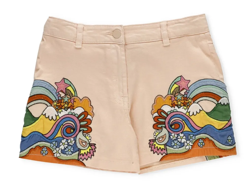 Stella Mccartney Kids Belt-Looped Love To Dream Printed Shorts