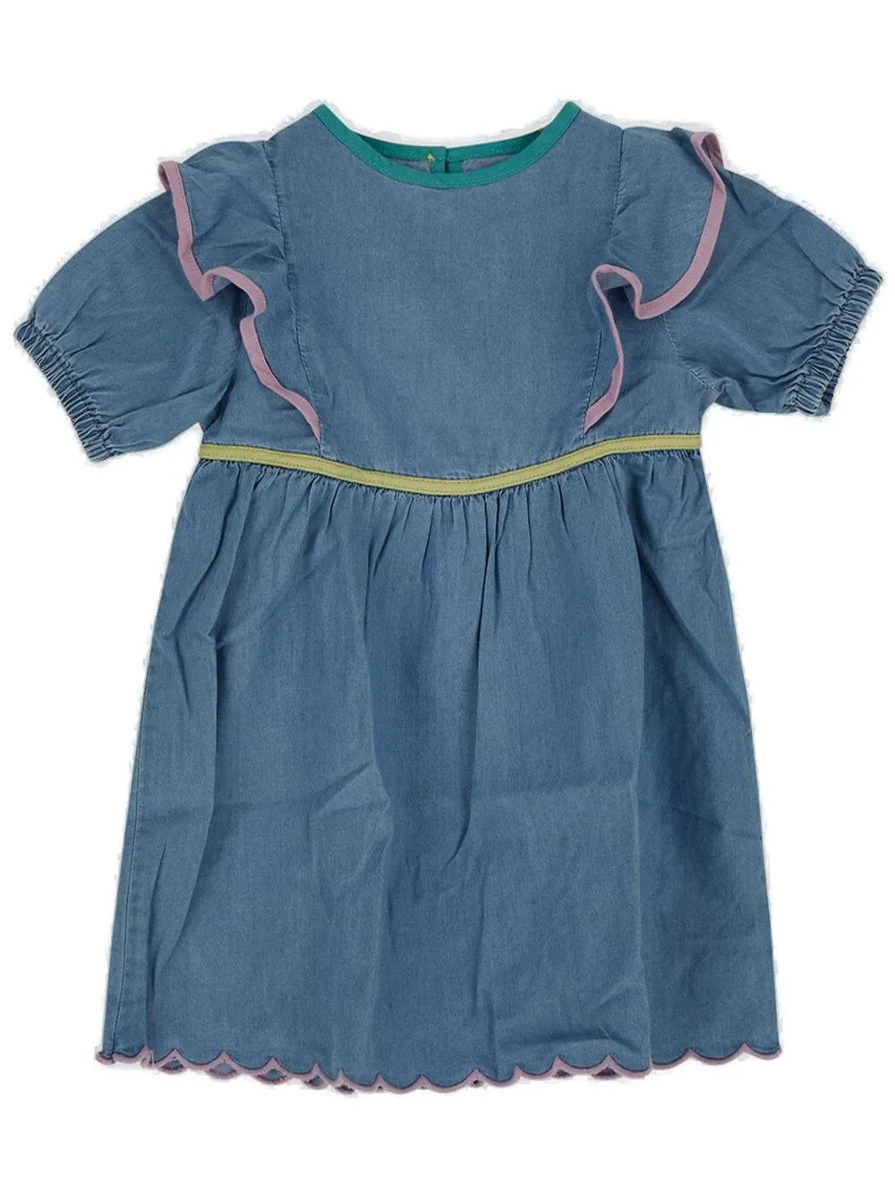 Stella Mccartney Kids Ruffled Detail Chambray Dress
