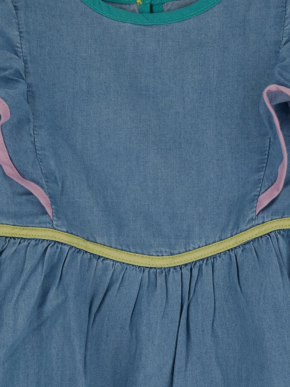 Stella Mccartney Kids Ruffled Detail Chambray Dress
