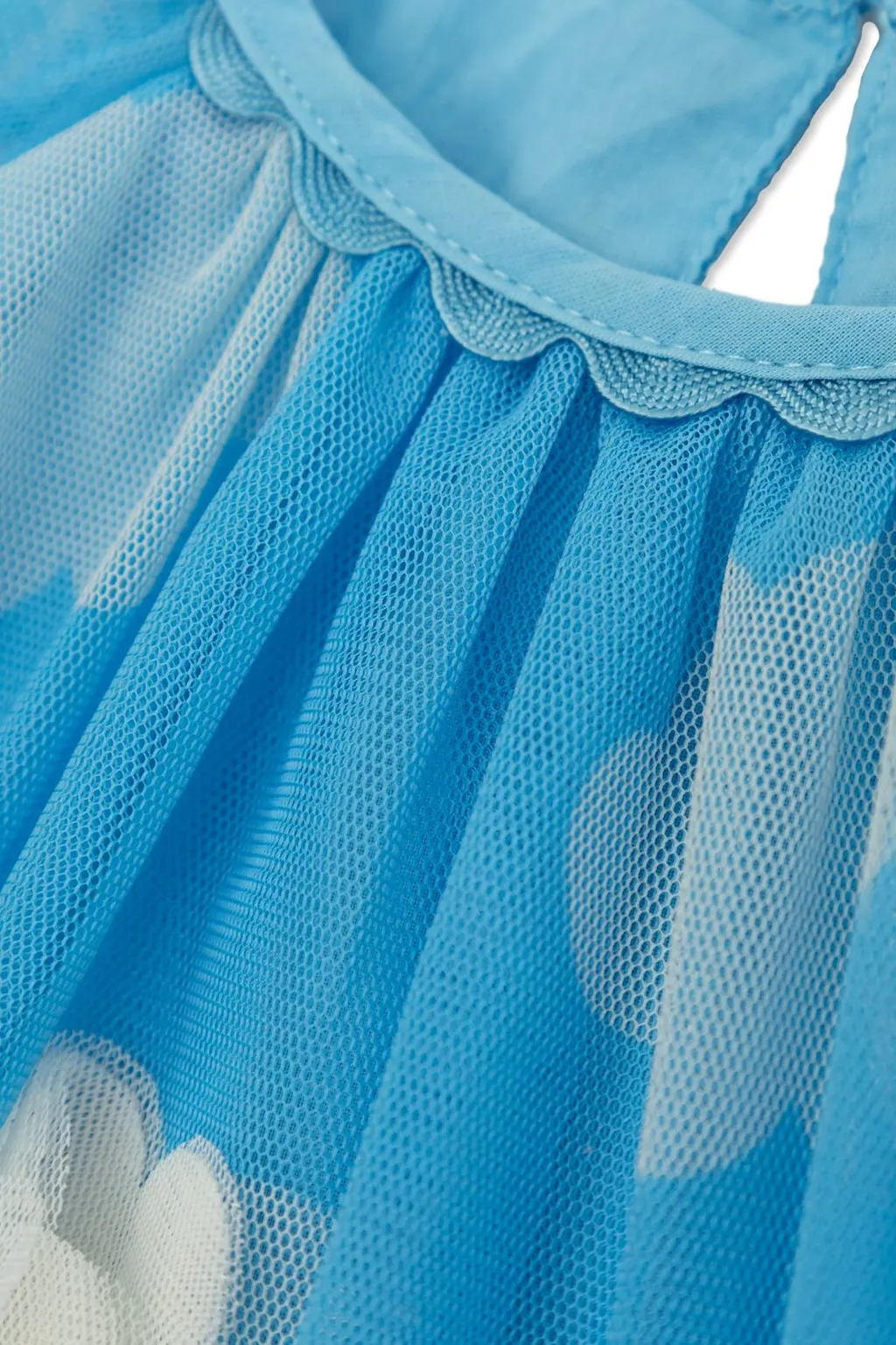 Stella Mccartney Kids Clouds Printed Crewneck Tulle Dress